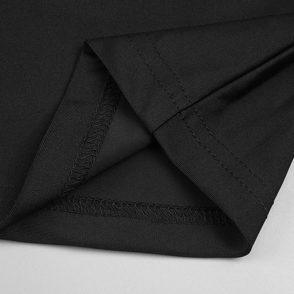 Twisted Front Long Sleeve Cutout Stretch Dress | noémi