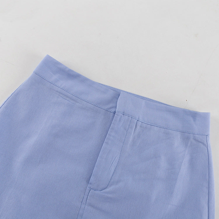 Womens Cotton Split Skirt & Collared Cardigan Two Piece | noémi