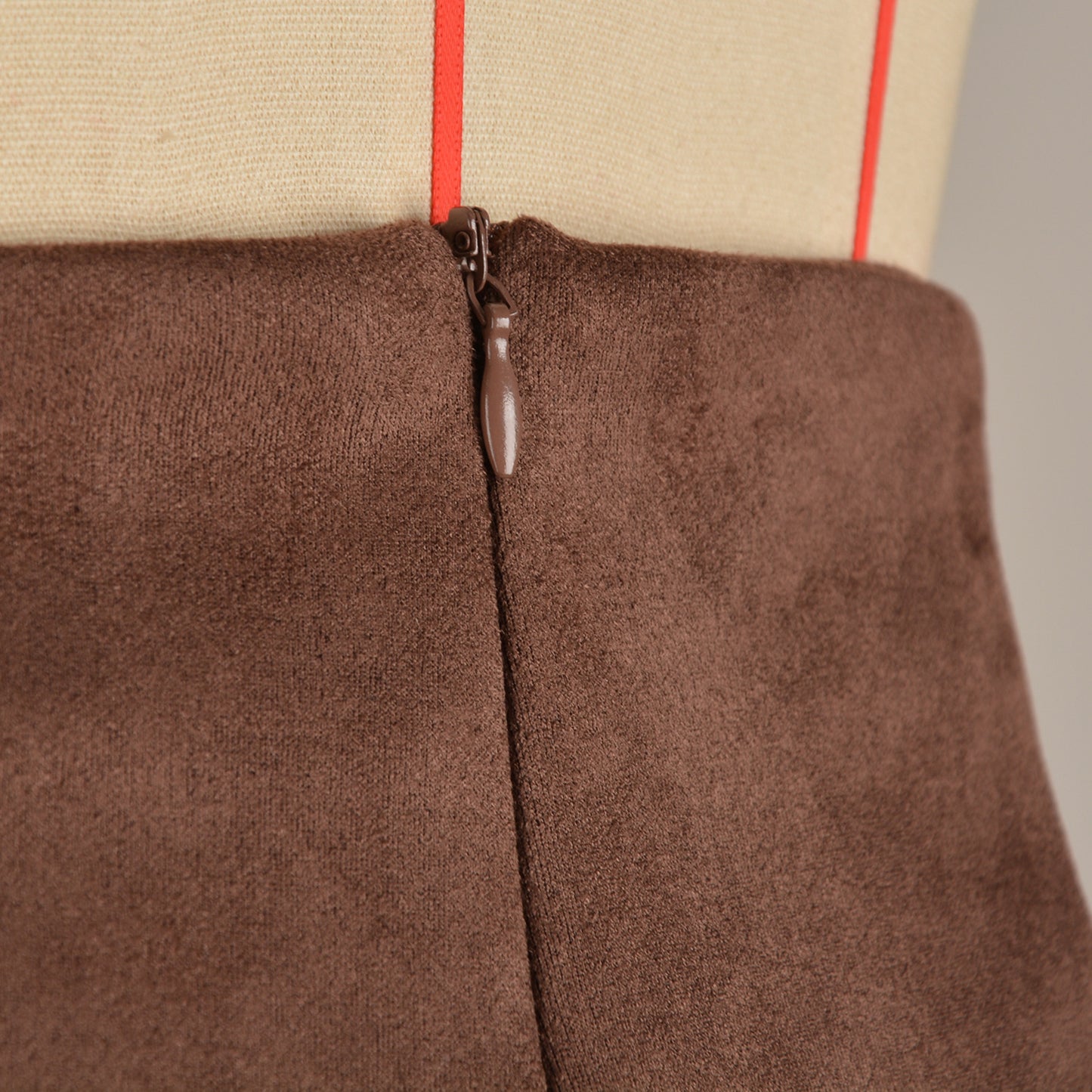 Suede Draped Mini Skirt | High Waisted Pleated | noémi