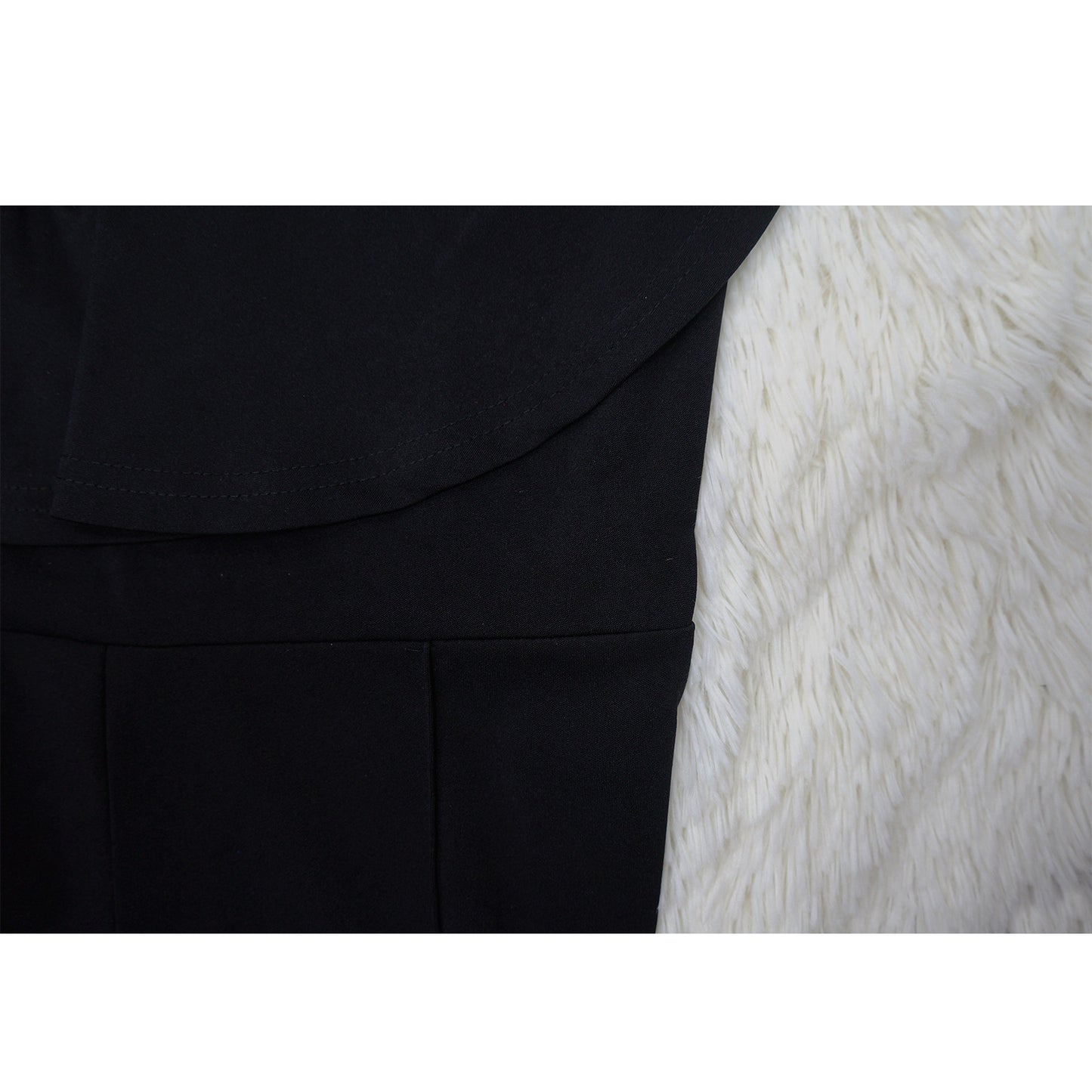 Women's V Neck Ruffle Flounce Jumpsuit | Waist Defining One Piece Outfit | noémi