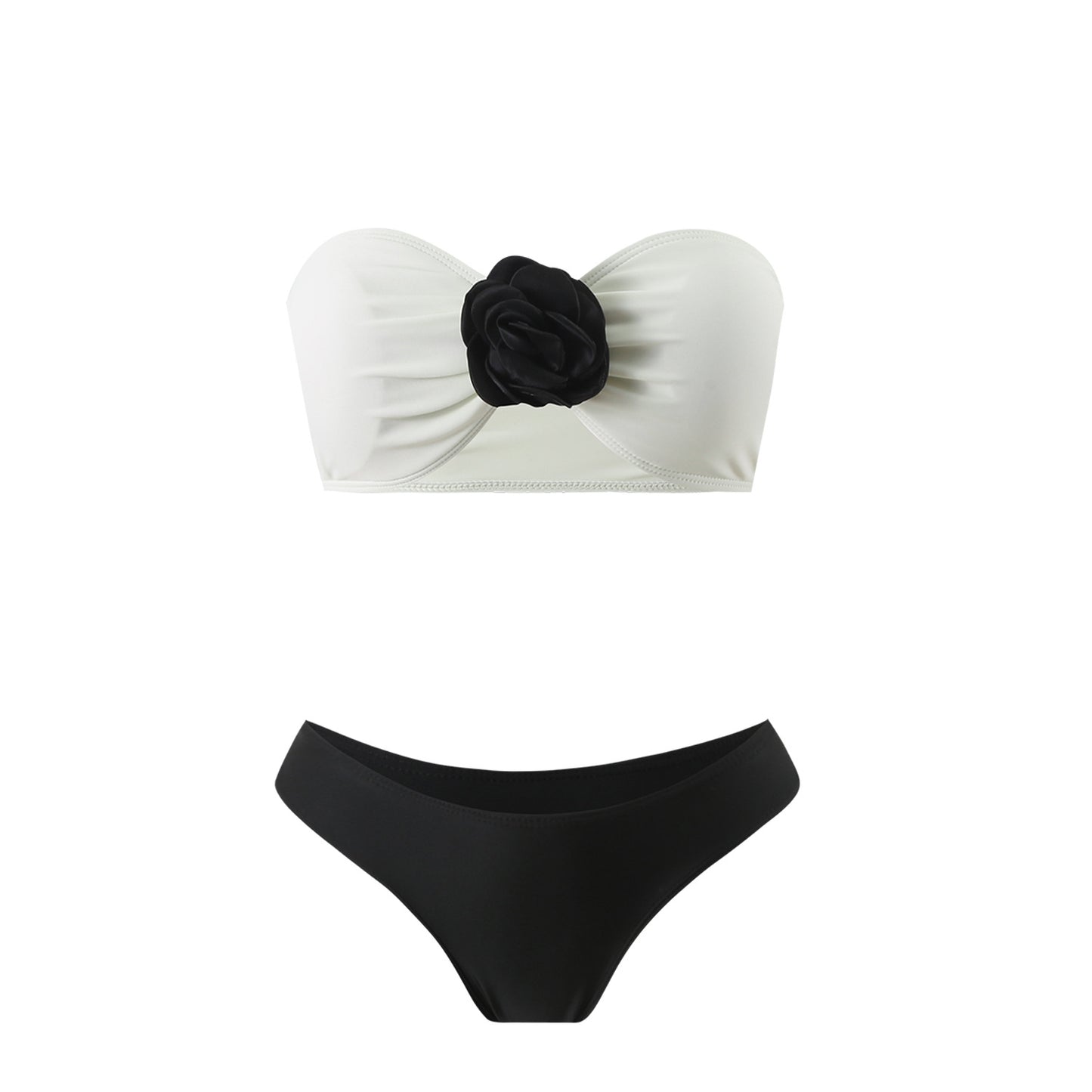 Rose Tone Mesh Maxi Dress Bikini Three Piece Swim Set | noémi