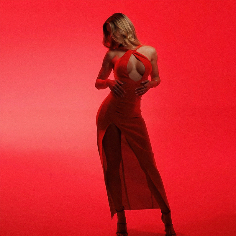 Womens Retro Sheath Red Fitted Dress | noémi