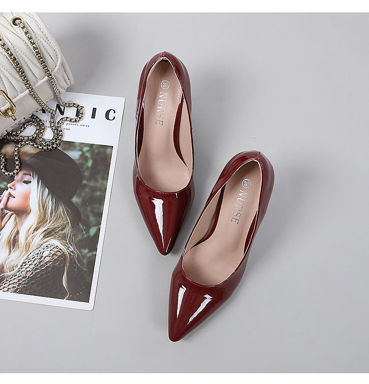 Stiletto Heels | Patent Leather Pointed Toe Pumps for Women | noémi