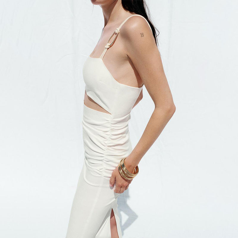 Backless Slim Fit Jumpsuit | High Waist Spaghetti Straps | noémi