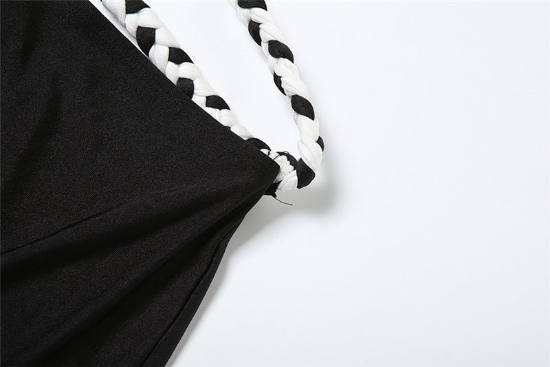 Two Piece Skirt Set | Ruffle Trim Camisole High Slit Maxi Skirt | noémi