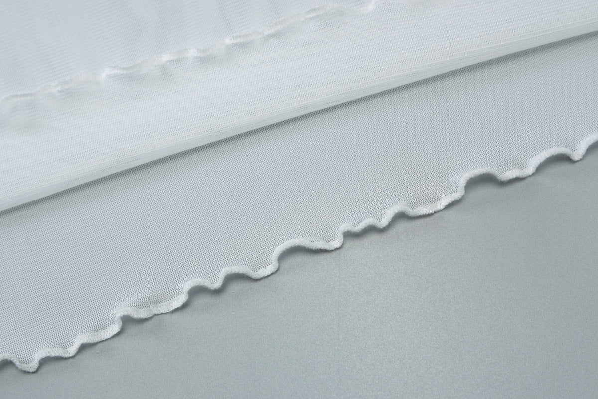 V Neck Mesh Stitch Pleated Dress with Slim Fit and Strap Detail | noémi