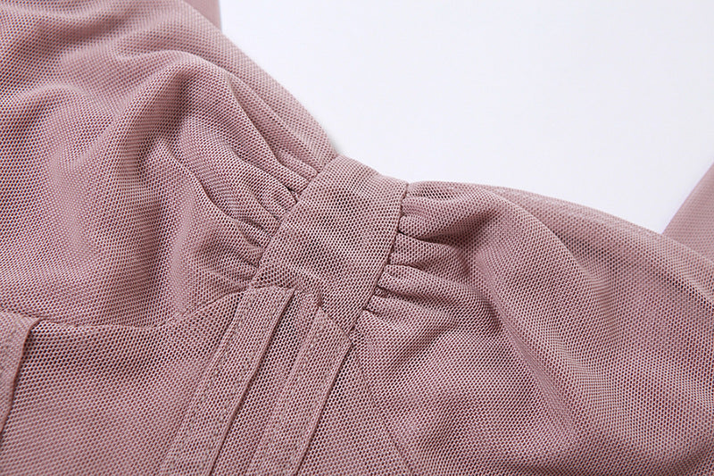 Womens Mesh Boned Corset Top | Slim Fit Bustier | Sleeveless Camisole | noémi