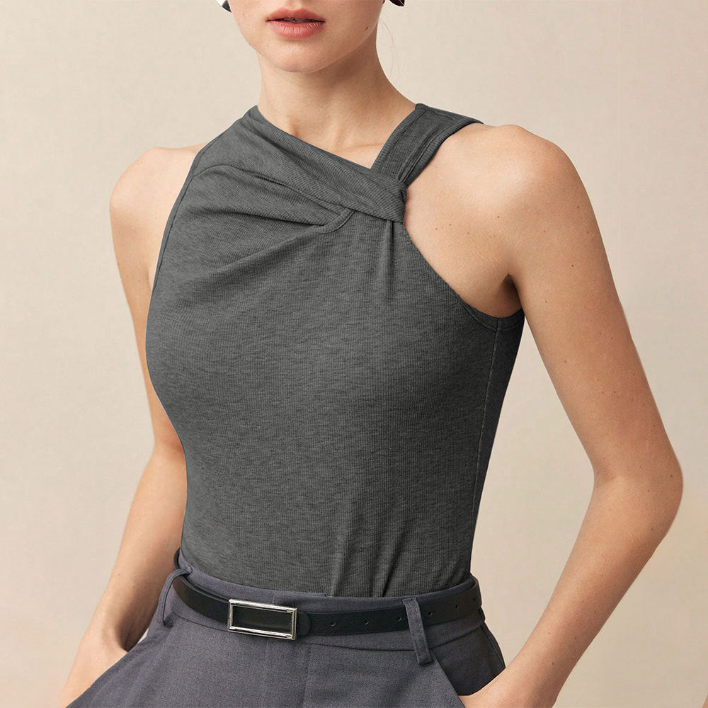 Sleeveless Twisted Neck Top | noémi