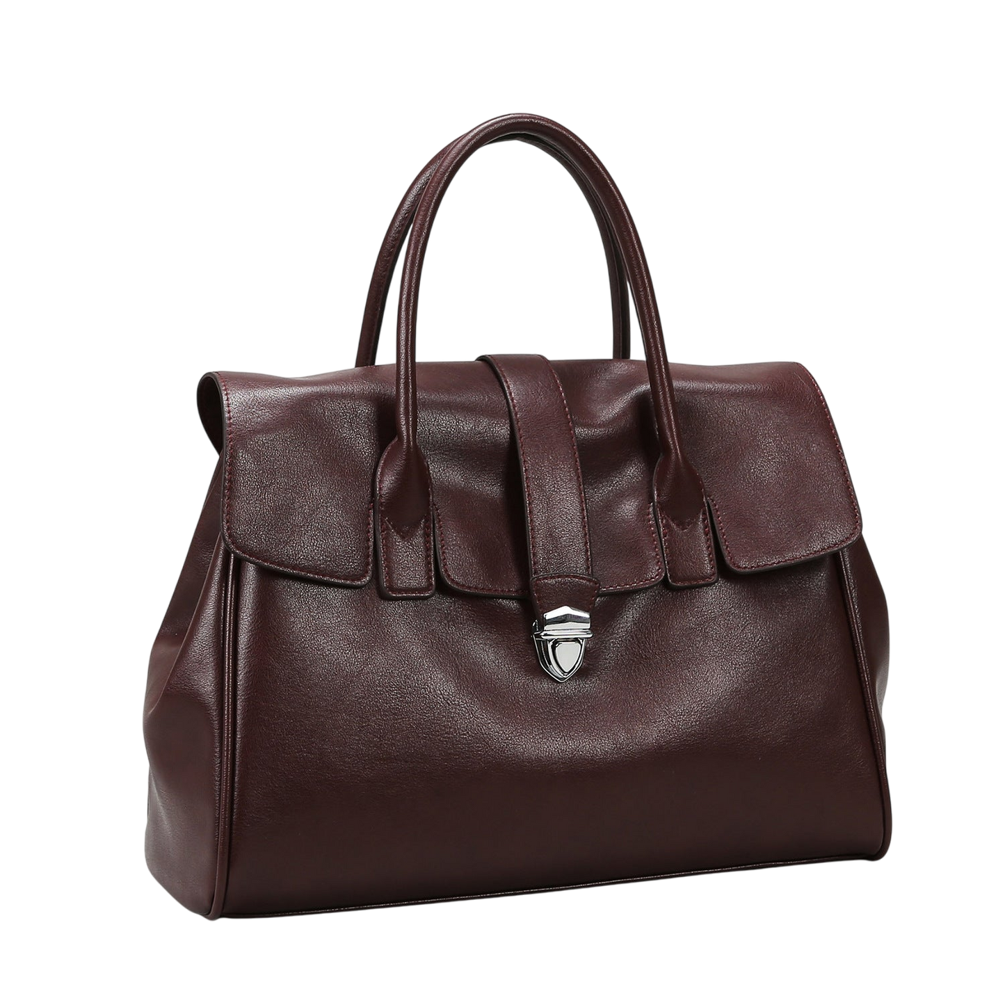 Khaki Soft Leather Tote | Large Capacity Office Handbag | noémi