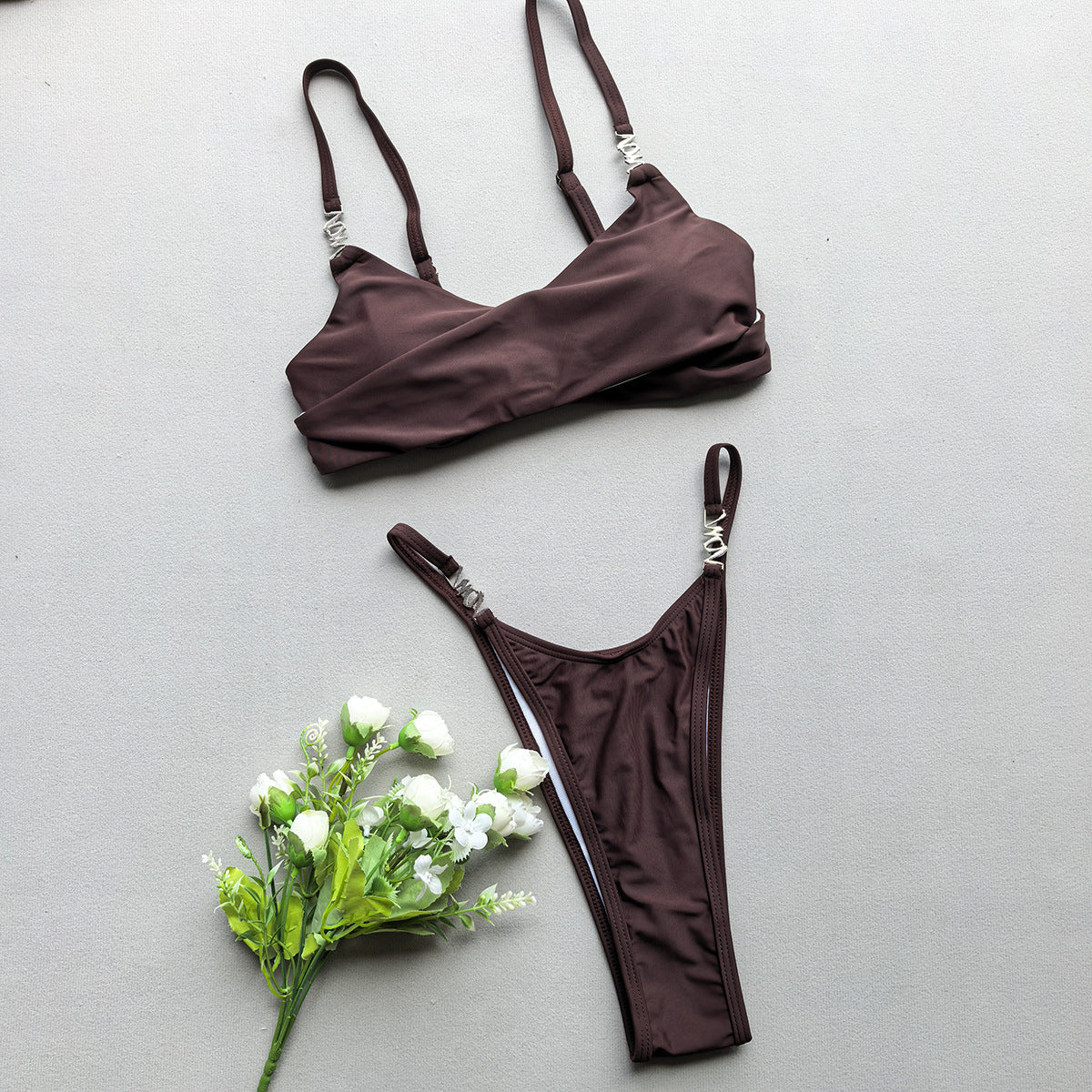 Solid Color Split Bikini Set for Women Swimsuit | noémi