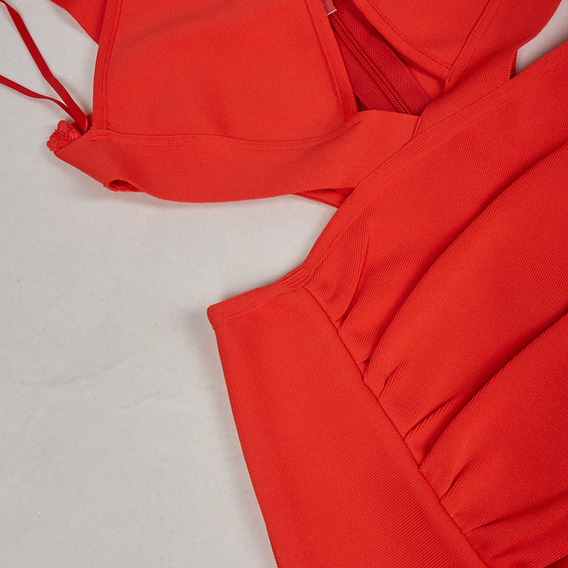 Womens Retro Sheath Red Fitted Dress | noémi