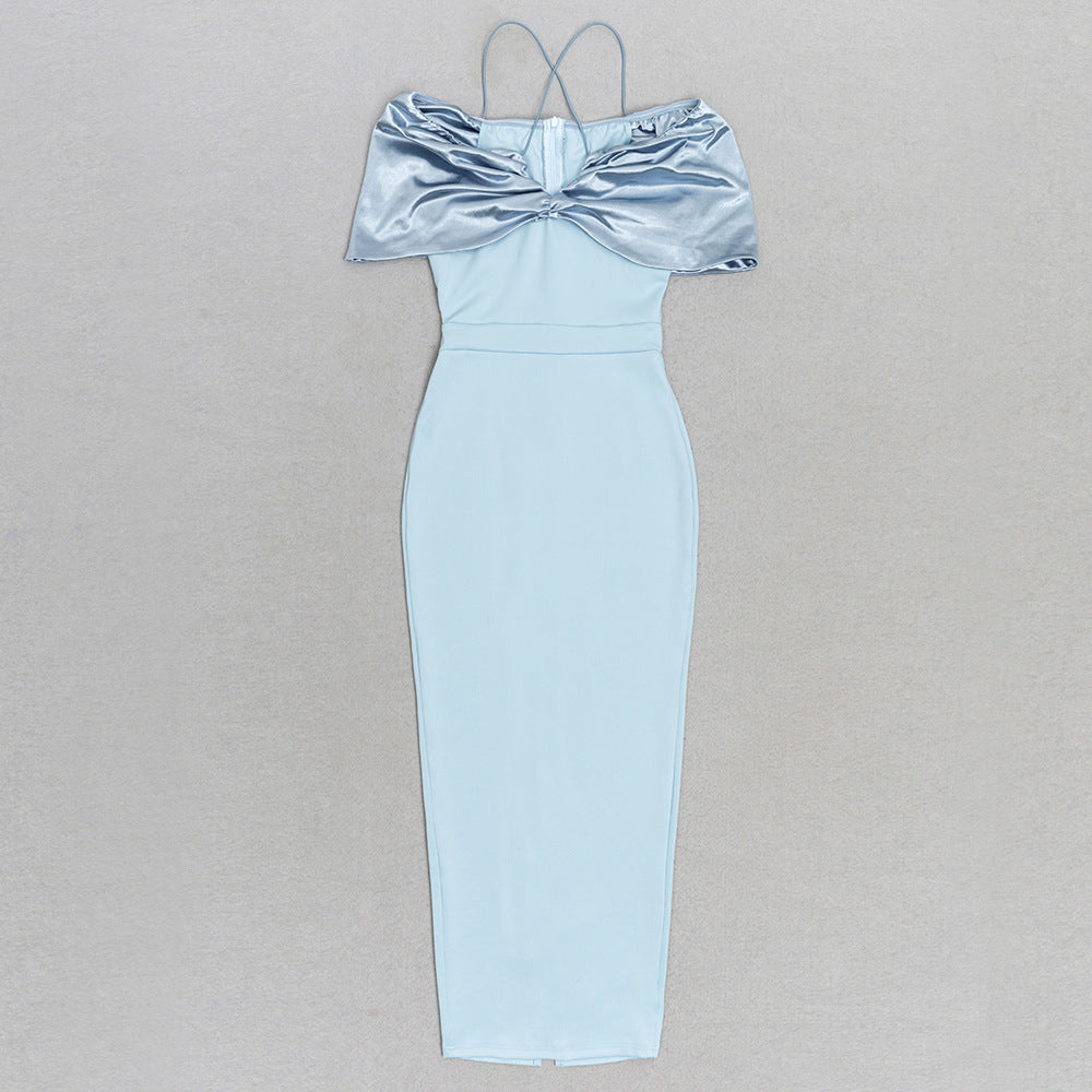 Layered Slim Fit Sling Dress with Tiered Hem | noémi