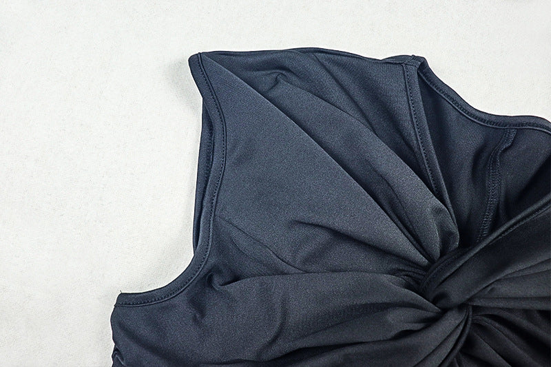 Hollow Out Bodycon Maxi Dress | Sleeveless Slim Fit Sheath with Cutout Waist | noémi