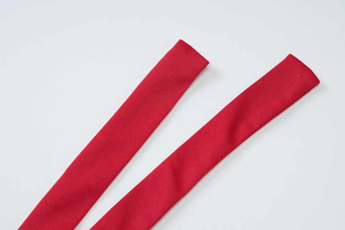 Women's Deep V Plunge Halter Crop Top with Metal Accent | Backless, Tied Tube Style | noémi