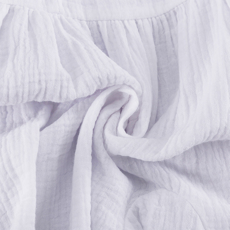 White Ruched Bust Mini Dress | Summer Spaghetti Strap Flowy Skater Fit | noémi