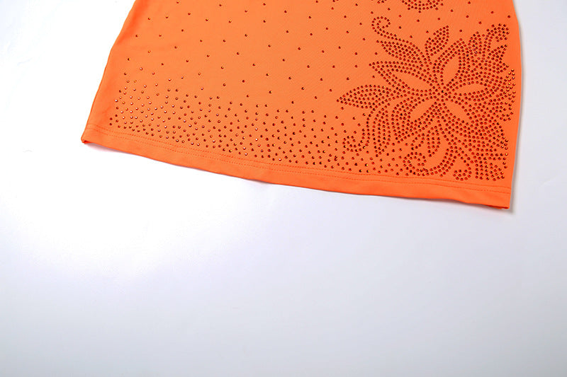 Womens U Collar Backless Spaghetti Strap Slim Fit Dress | noémi