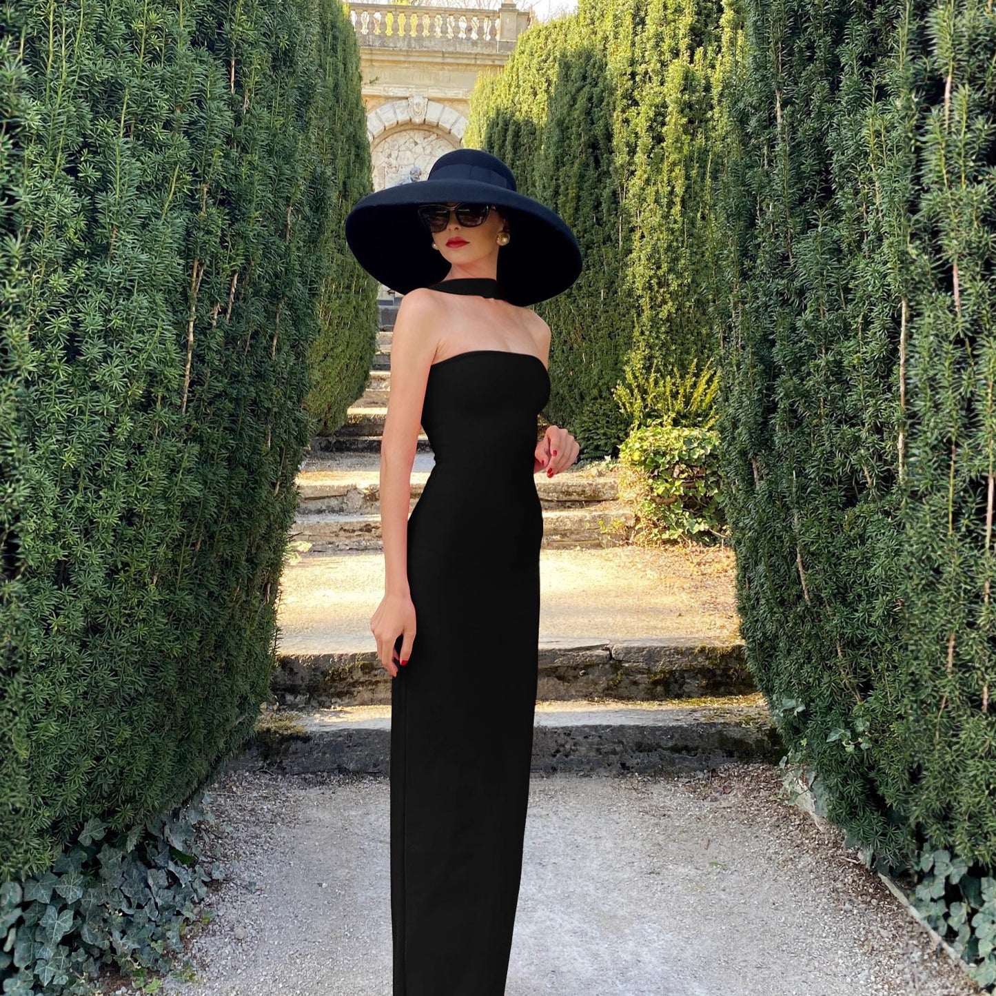 Women’s Tube Top Dress | Off Shoulder Collar, French Halter, Backless Slim Fit with Hip Split | noémi