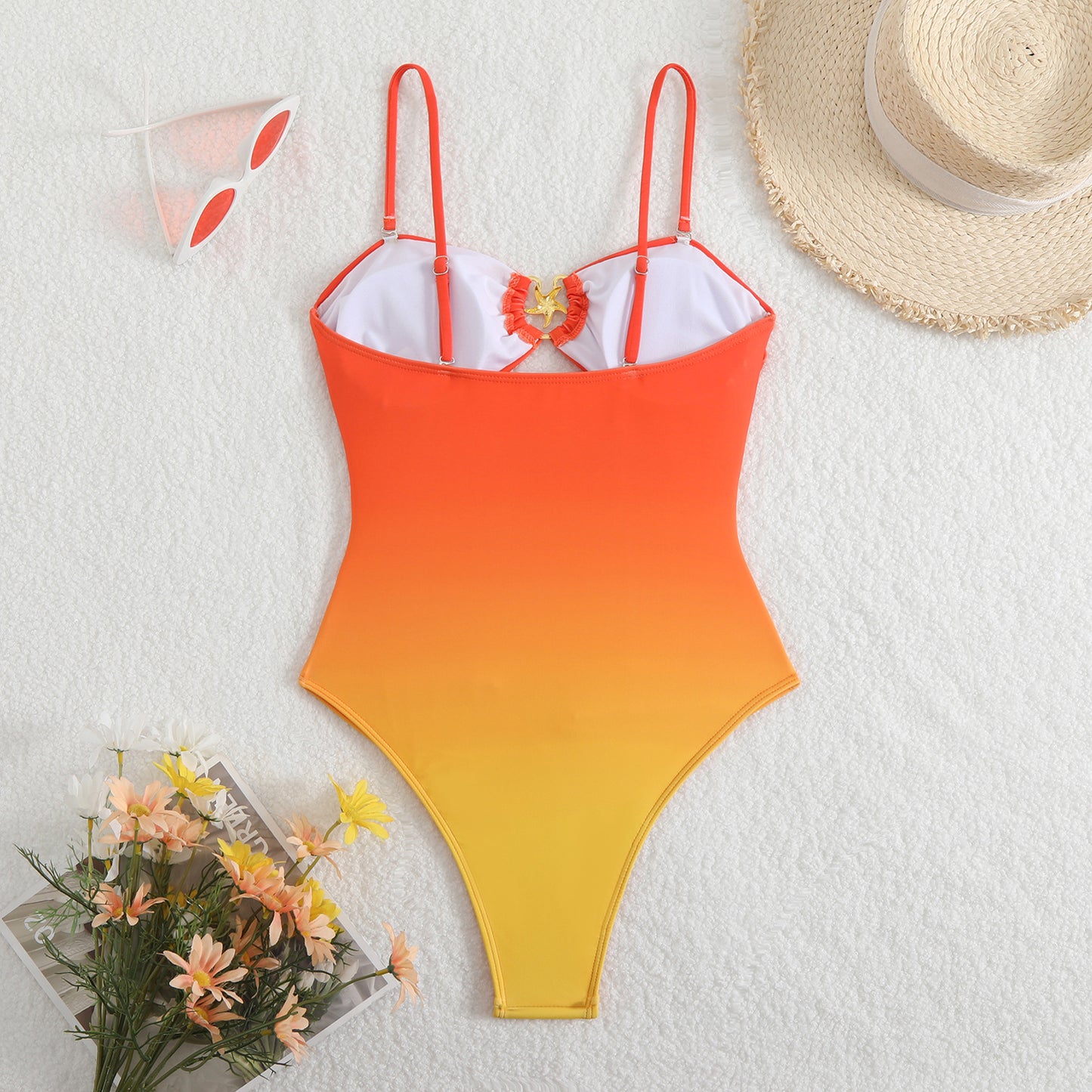 Womens Gradient Cutout One Piece with Hollow Design | noémi