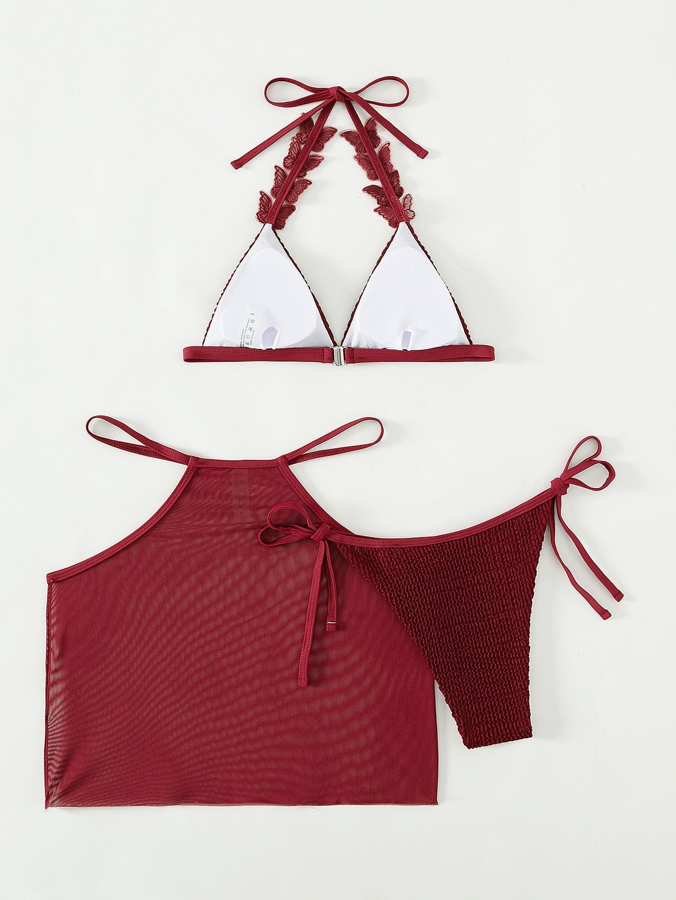 Butterfly Detail Three Piece Bikini Swimsuit Set for Women | noémi