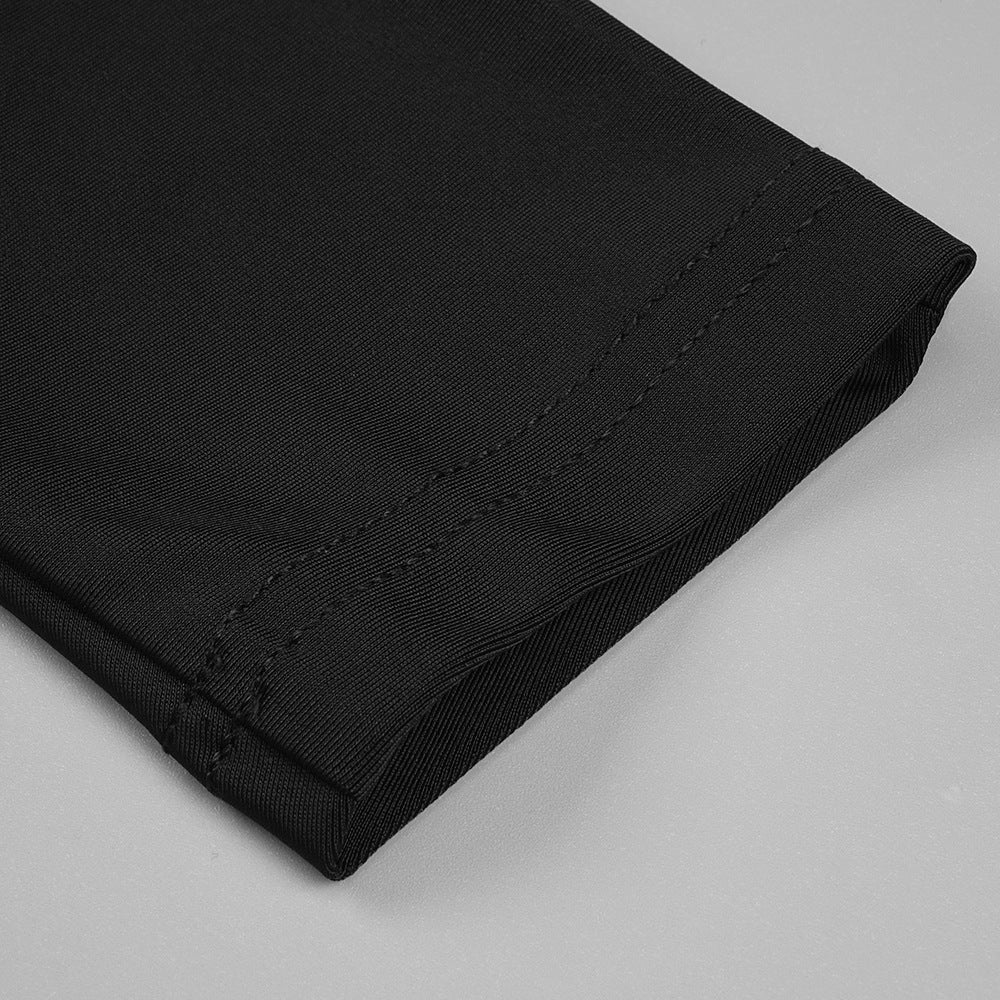 Twisted Front Long Sleeve Cutout Stretch Dress | noémi