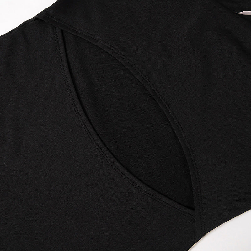 Women Tube Top Dress with Bow Front and Side Cutout Detail | noémi