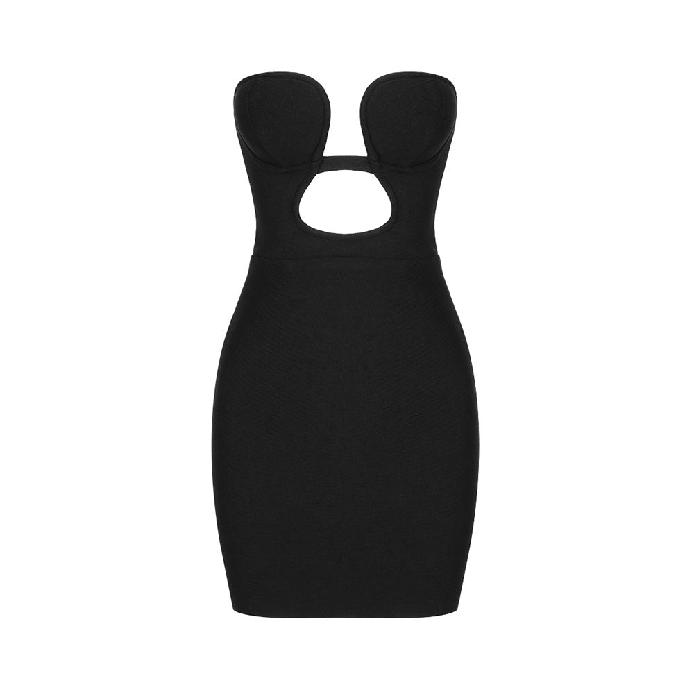 Hollow Cutout Ring Detail Bandage Mini Dress | noémi