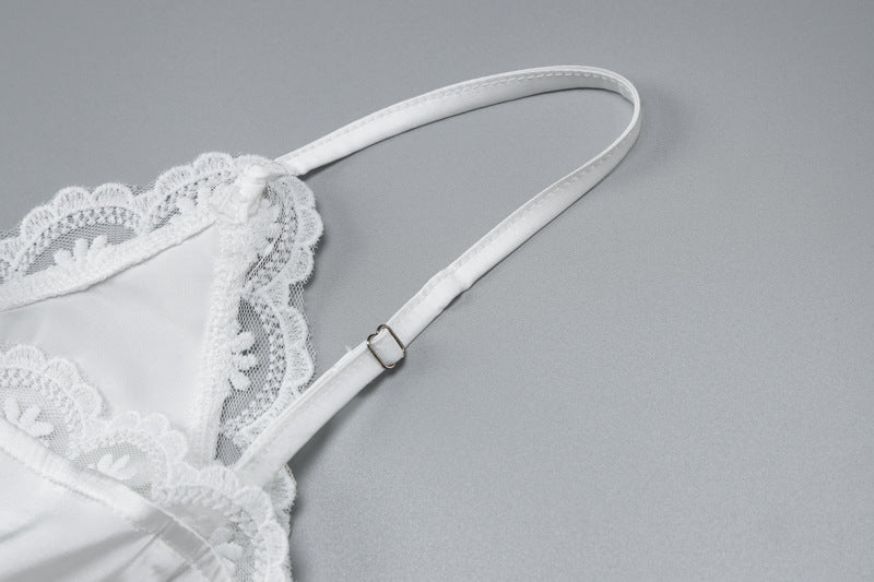 Womens Lace V Neck Corset Cami | Open Front Buckle Tank Top | noémi