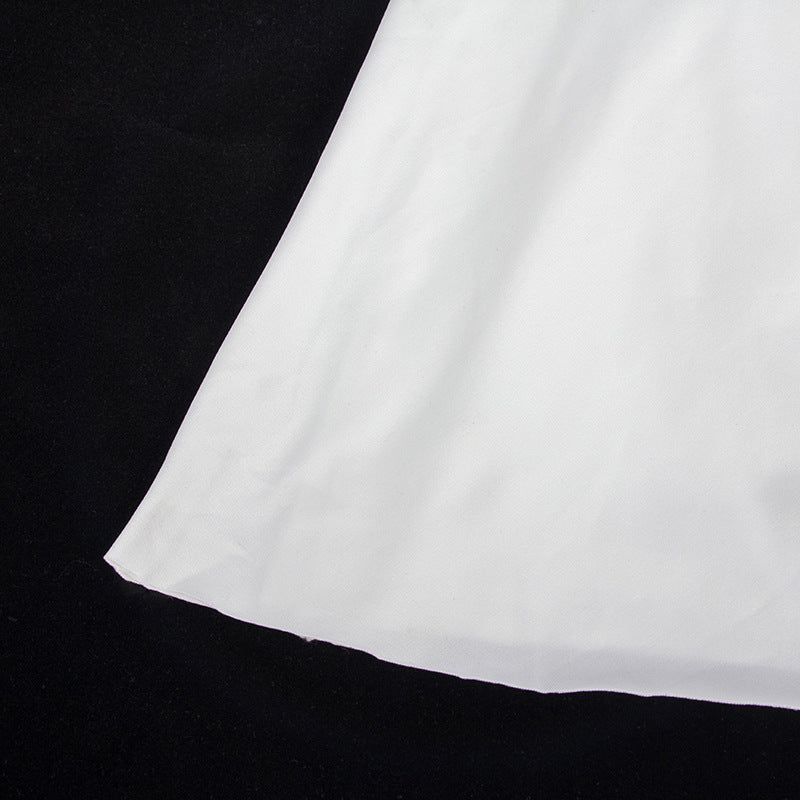 White Ruched Halter Mini Dress | Skirt, Stretch Fit | noémi