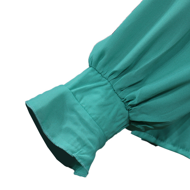 Womens Lantern Sleeve Chiffon Shirt Top | noémi