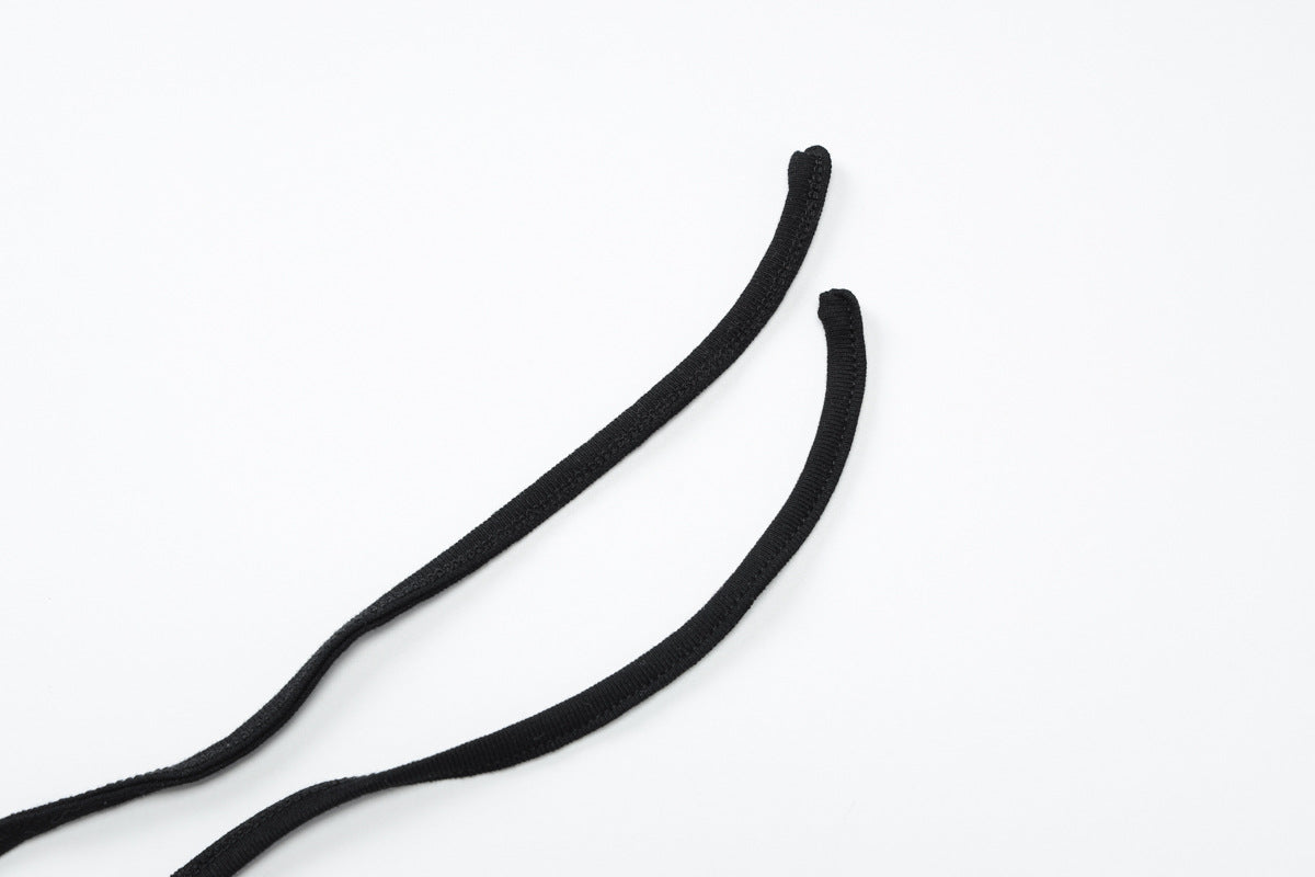 Keyhole Halter Crop Top | Black Tie Back Top with Metal Choker Detail | noémi