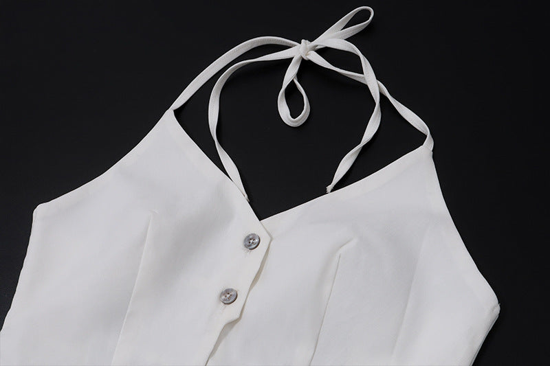 Womens Cropped Halter Top | Hollow Out Cutout Camisole | noémi