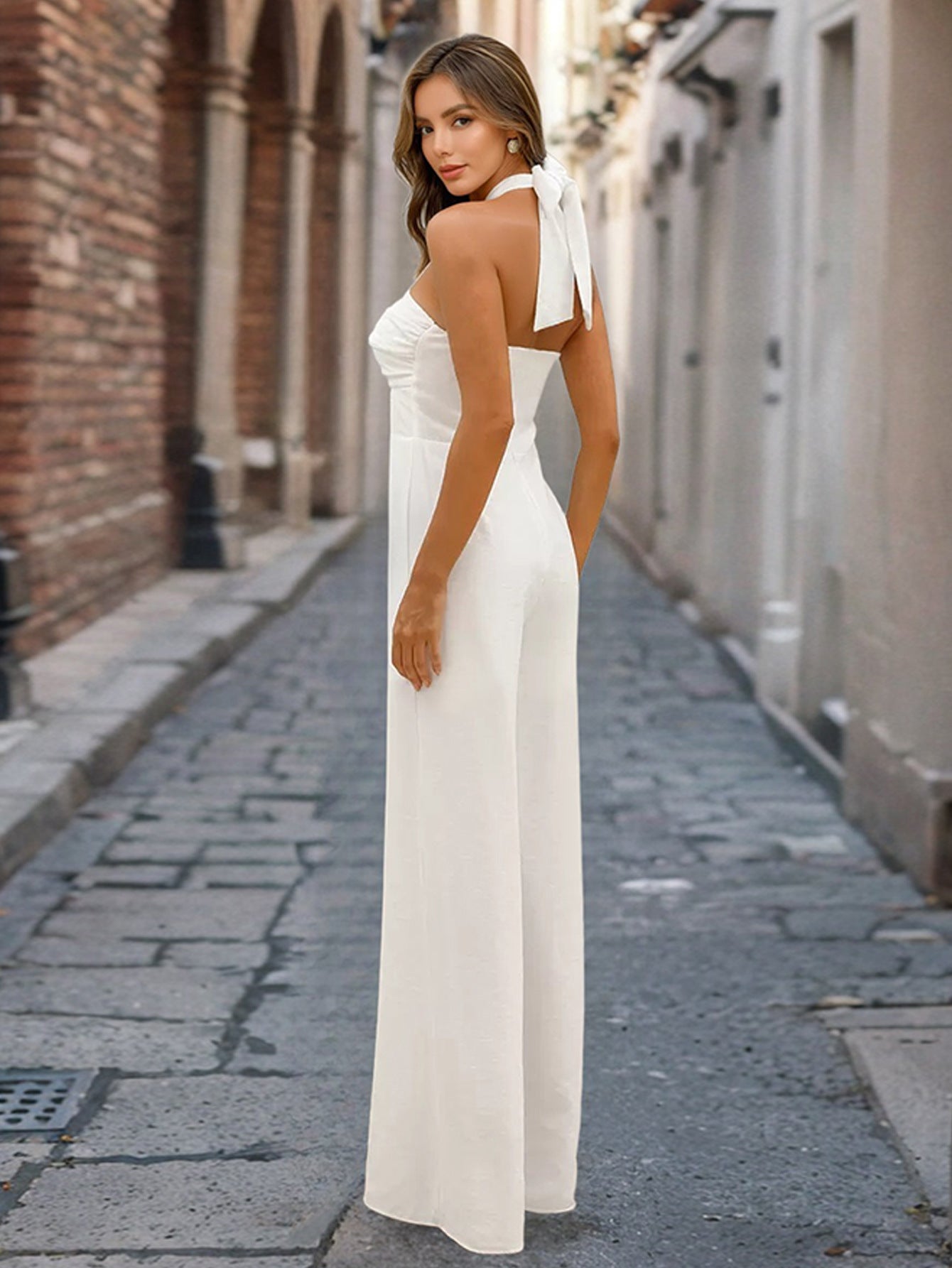 Women’s Sexy Halter Jumpsuit | Summer Tube Top, Slim Fit, Straight Leg Pants | noémi