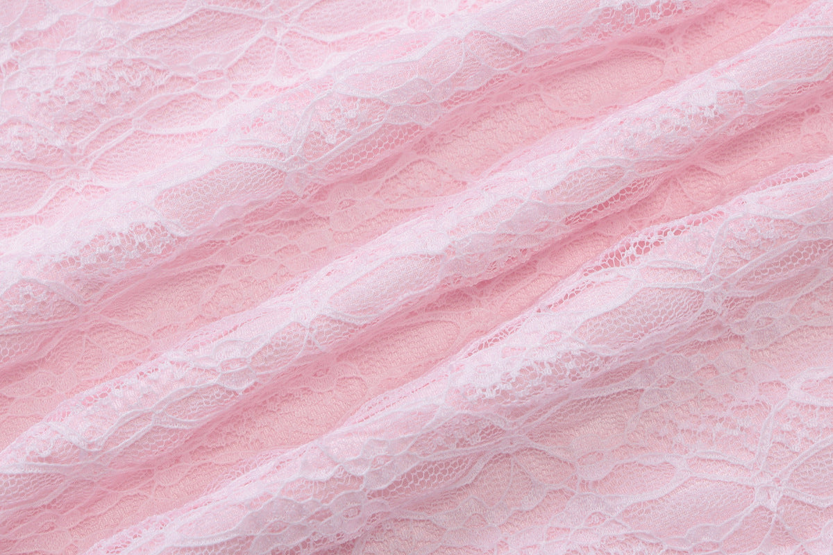 Off Shoulder Pink Lace Gown | Mermaid Maxi Dress | noémi