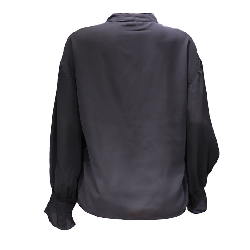 Womens Lantern Sleeve Chiffon Shirt Top | noémi