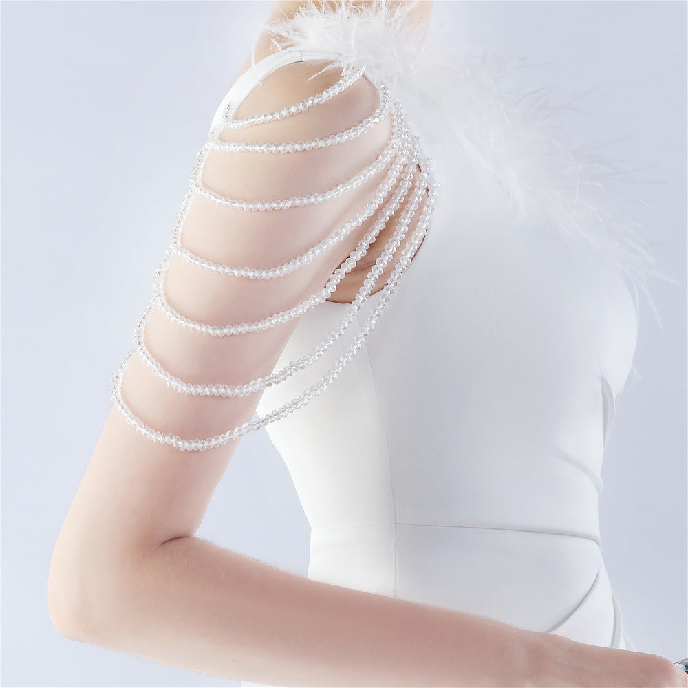 Beaded Ostrich Feather Dress | noémi