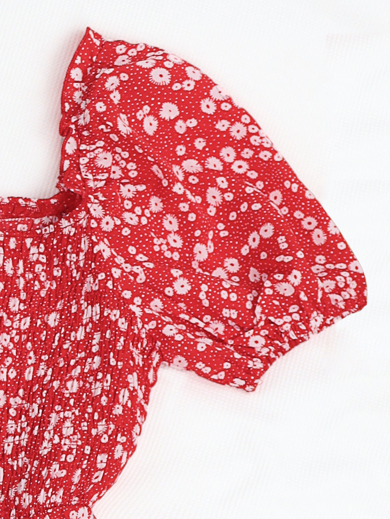 Womens Bubble Sleeve Romper | Square Neck, Backless, Elastic Waist Jumpsuit | noémi