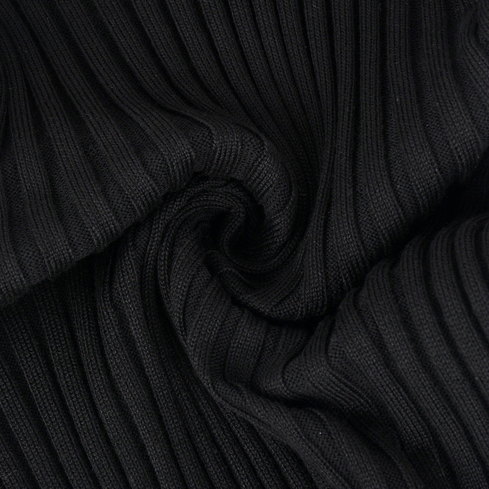 Hollow Out Furry Maxi Dress with Diagonal Collar and Cutout Detail | noémi