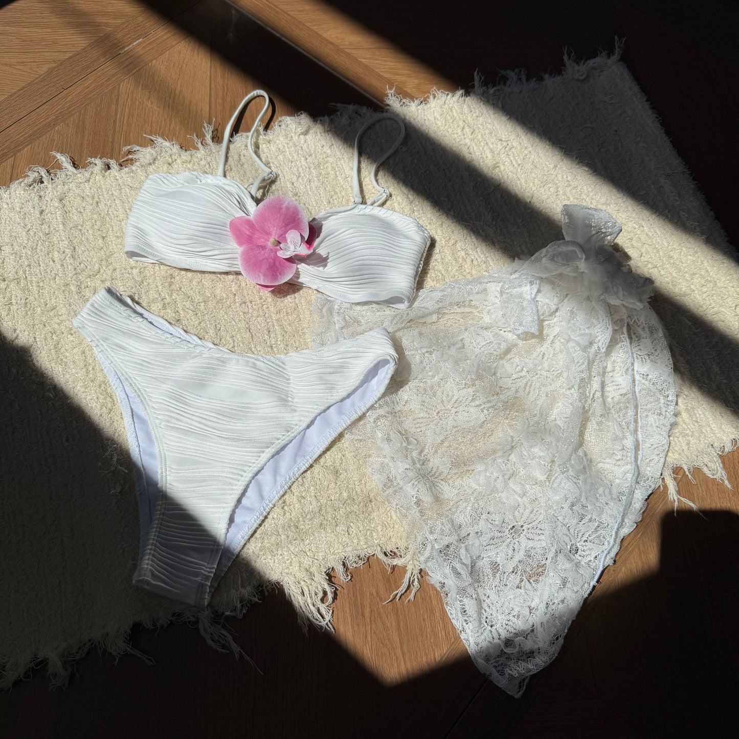 White Three-Piece Bikini