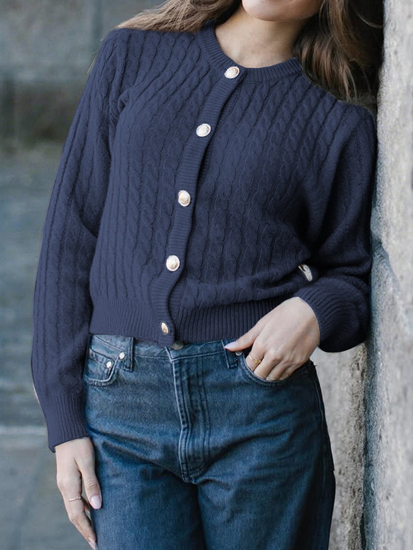 Womens Knit Cardigan Sweater | Cozy Cable Knit, Button Front | noémi