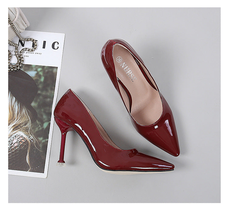 Stiletto Heels | Patent Leather Pointed Toe Pumps for Women | noémi