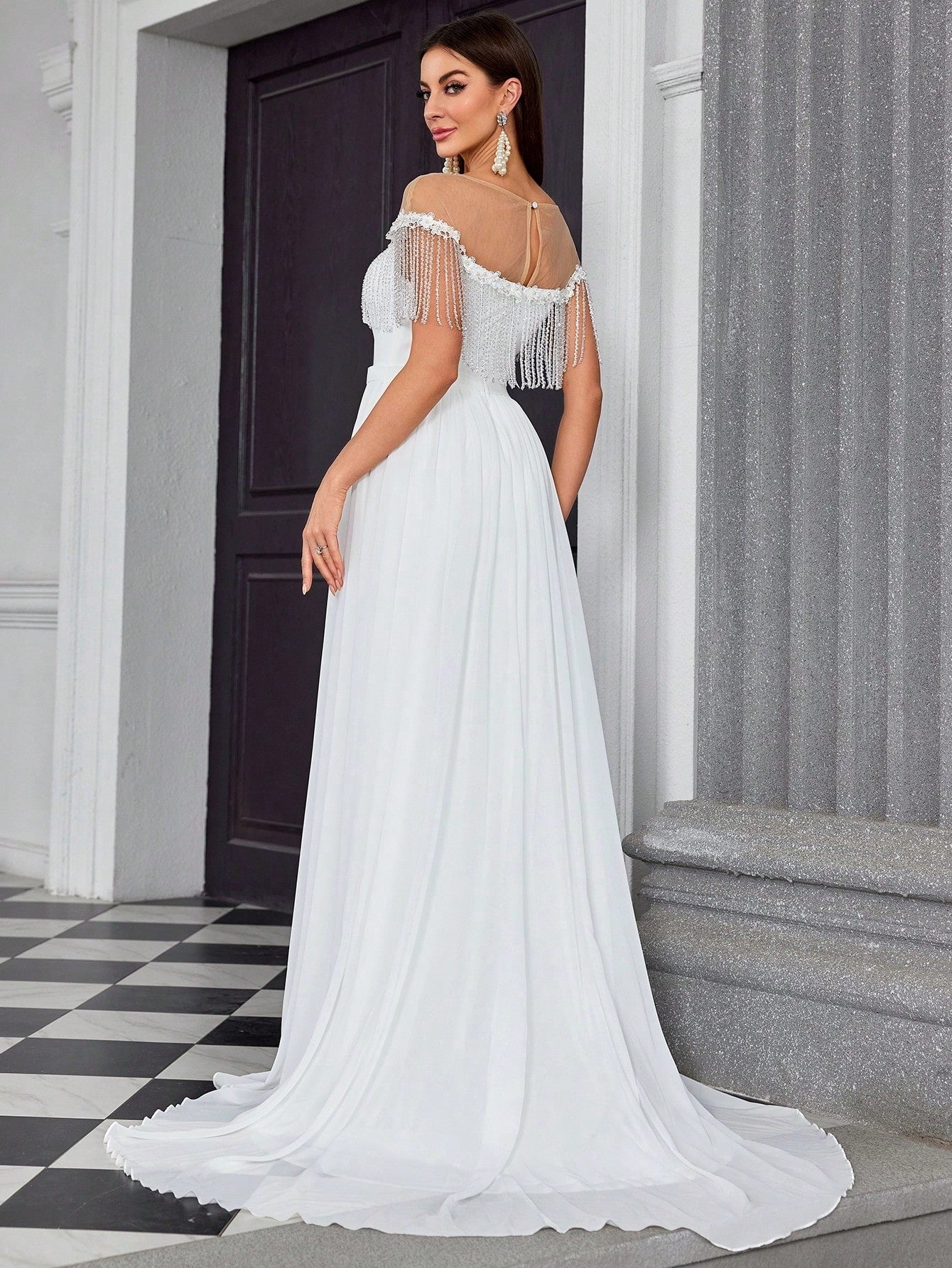 White Dress for Women | Small Train Dress | noémi