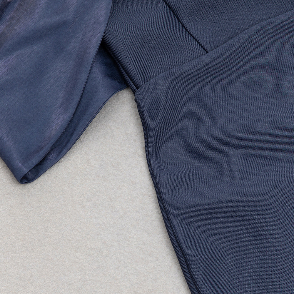 Womens Pleated One Shoulder Wrap Dress | noémi