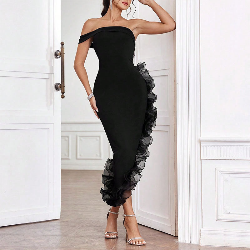 Womens Ruffled Bodycon Sheath Dress | noémi