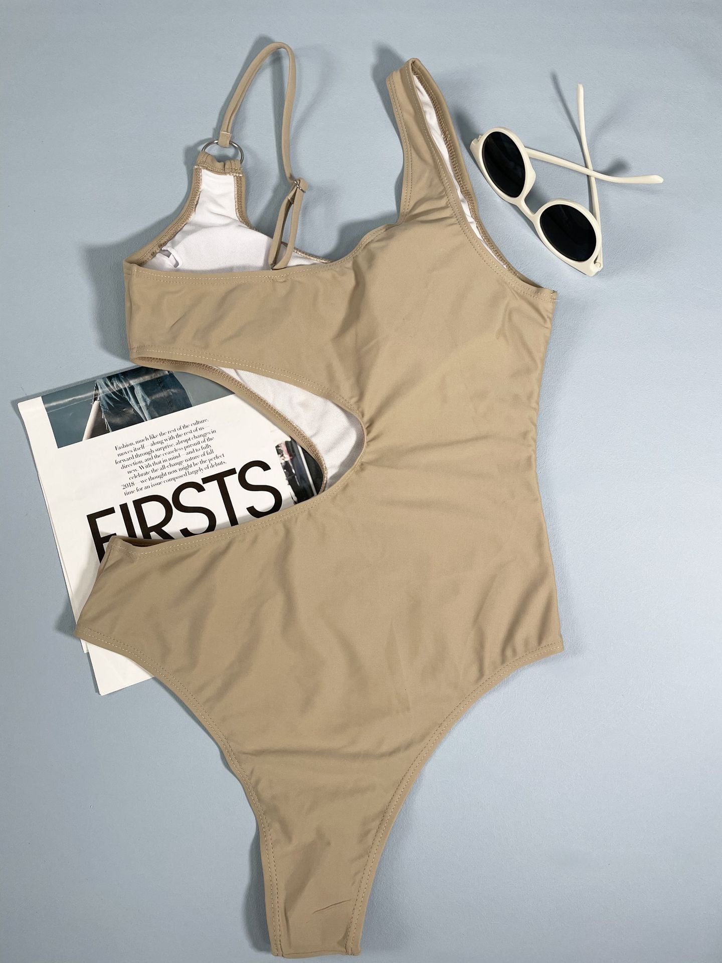 Womens One Piece with Hollow Cutouts | Solid Color Form Fitting Design | noémi