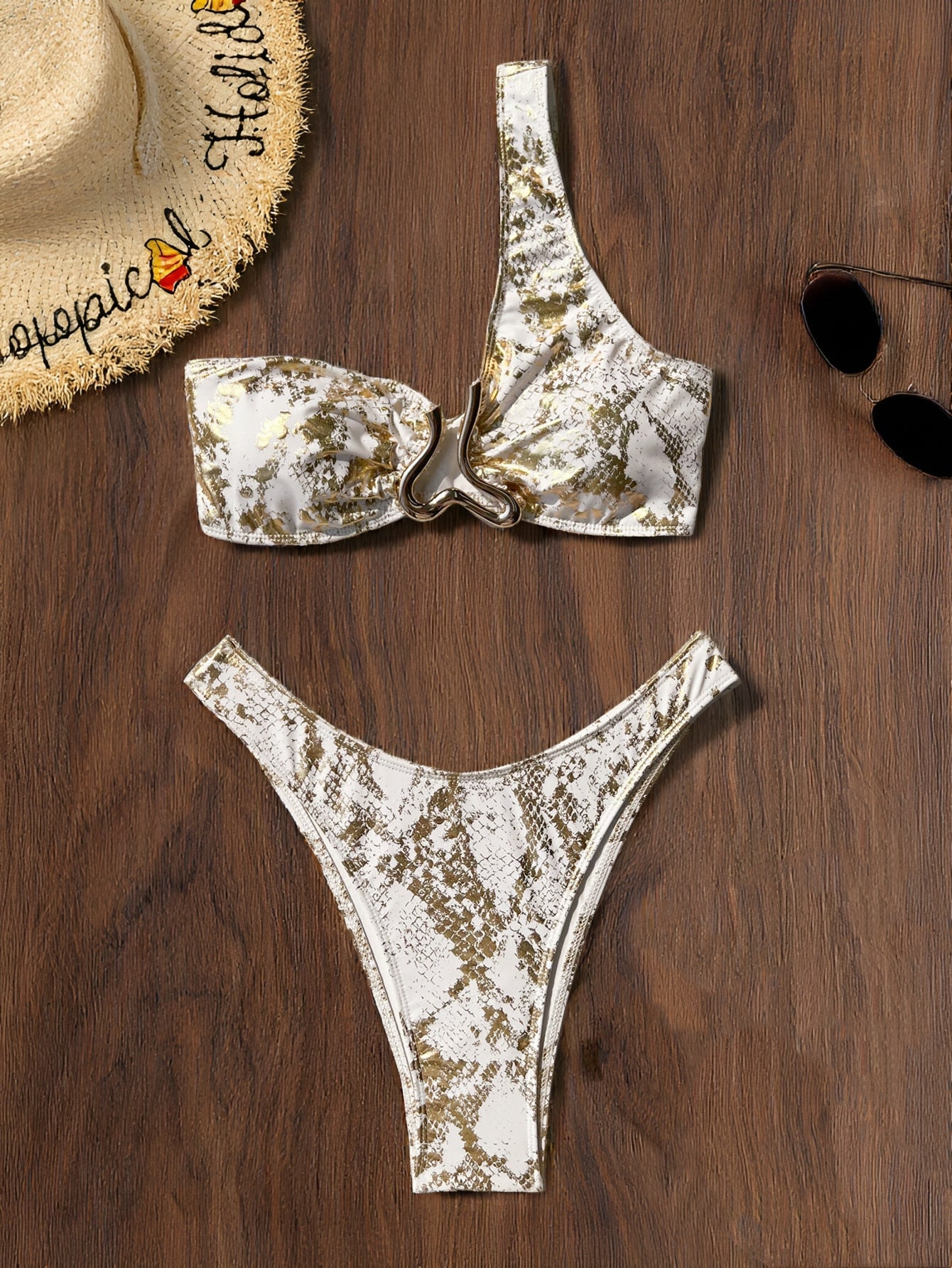 Open Back One Shoulder Tube Top Bikini Swimsuit for Women | noémi