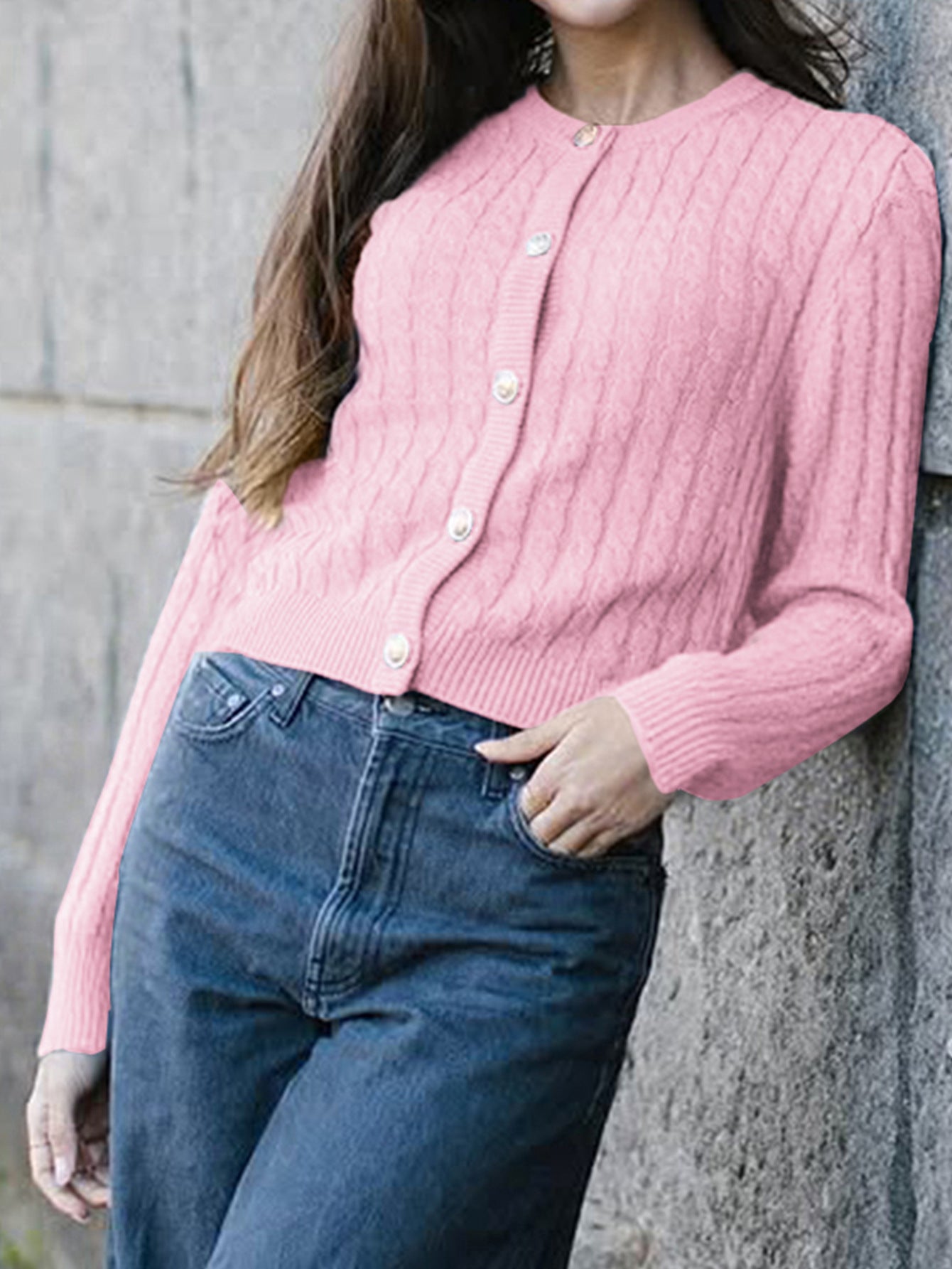 Womens Knit Cardigan Sweater | Cozy Cable Knit, Button Front | noémi