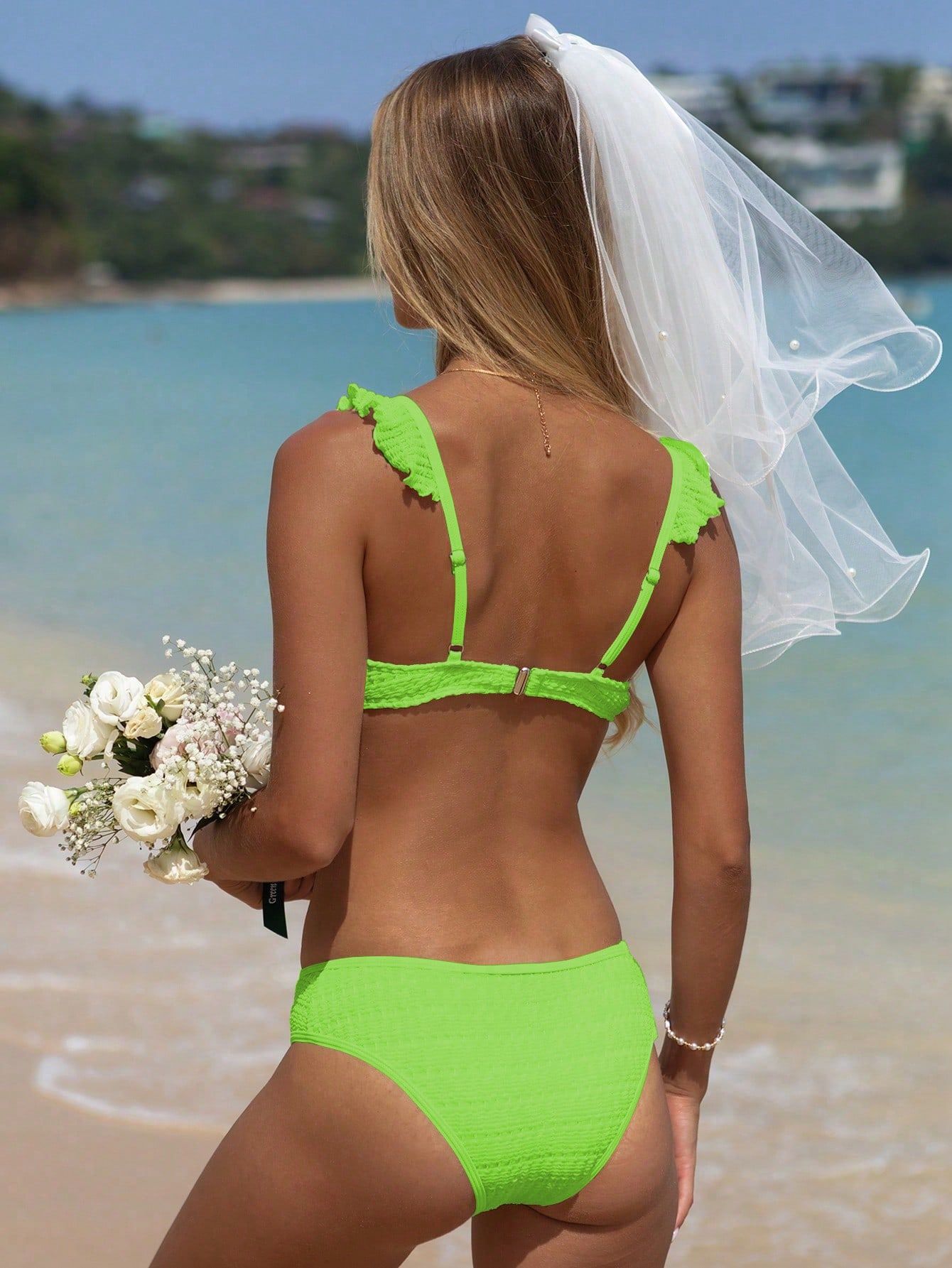 Multi Color Spaghetti Strap Bikini Set | Split Swimsuit with Structured Top | noémi