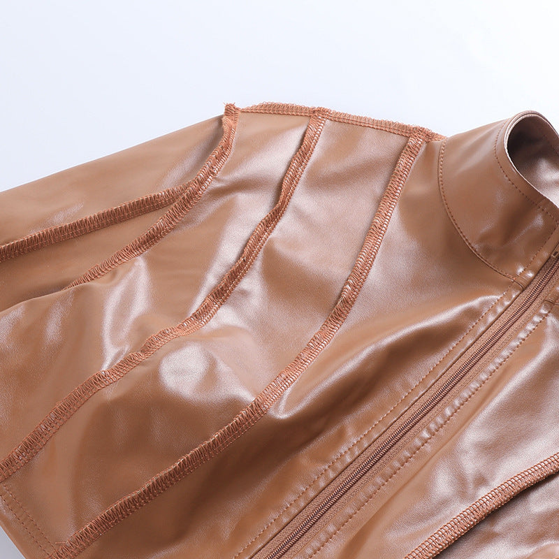 Hipster Ultra Short Leather Coat for Women | noémi