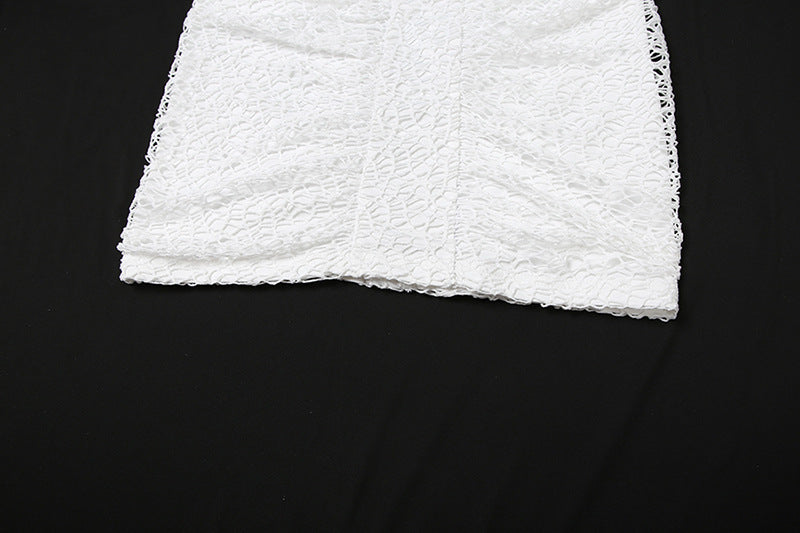 Summer Pleated Halter Dress | Backless, Slim Fit, Elegant Sheath | noémi