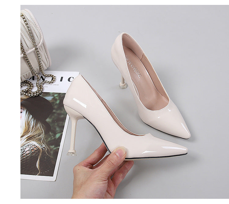 Stiletto Heels | Patent Leather Pointed Toe Pumps for Women | noémi